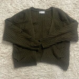 Green cardigan